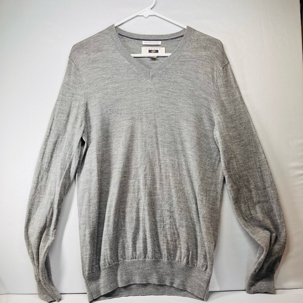 Joseph‎ Abboud Men's Gray V-Neck long sleeve Sweater